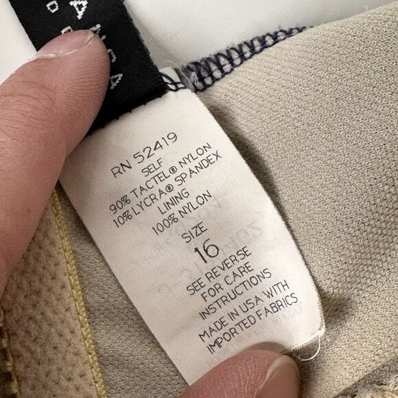 La Blanca by Rod Bettie One Piece Swimsuit Sz 16 Dark Blue Bathing Suit Textured - Picture 8 of 16